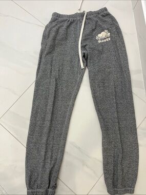 Roots Kids Grey Heather Joggers with Logo